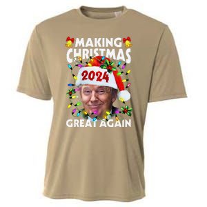 Making Christmas Great Again 2024 Trump Victory Lights Cooling Performance Crew T-Shirt