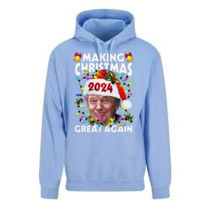 Making Christmas Great Again 2024 Trump Victory Lights Unisex Surf Hoodie