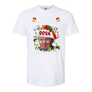 Making Christmas Great Again 2024 Trump Victory Lights Softstyle CVC T-Shirt