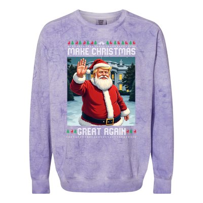 Make Christmas Great Again Trump Ugly Christmas Cool Gift Colorblast Crewneck Sweatshirt