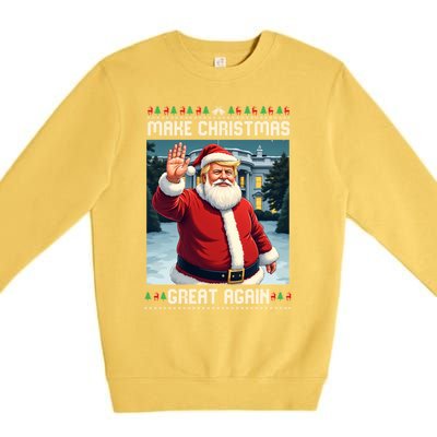 Make Christmas Great Again Trump Ugly Christmas Cool Gift Premium Crewneck Sweatshirt