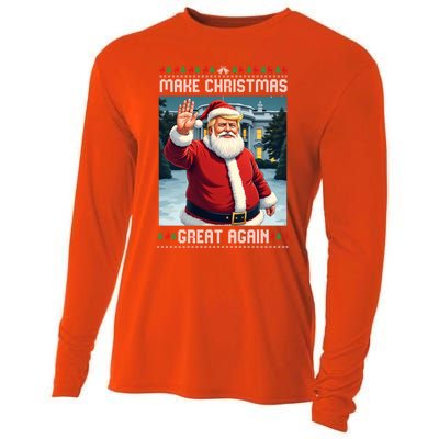 Make Christmas Great Again Trump Ugly Christmas Cool Gift Cooling Performance Long Sleeve Crew