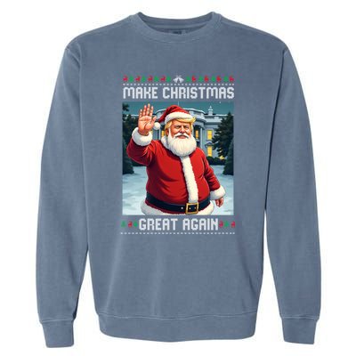 Make Christmas Great Again Trump Ugly Christmas Cool Gift Garment-Dyed Sweatshirt