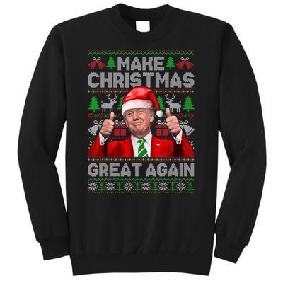 Make Christmas Great Again Funny Trump Xmas Snow Pajama Ugly Sweatshirt