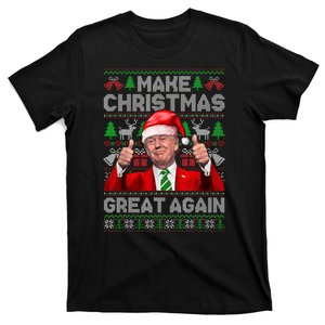 Make Christmas Great Again Funny Trump Xmas Snow Pajama Ugly T-Shirt