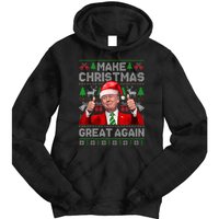 Make Christmas Great Again Funny Trump Xmas Snow Pajama Ugly Tie Dye Hoodie