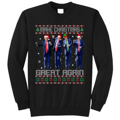 Make Christmas Great Again Ugly Sweaters Trump Dance Santa Sweatshirt