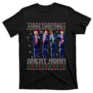 Make Christmas Great Again Ugly Sweaters Trump Dance Santa T-Shirt