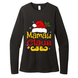 Mamaw Claus Gift Santa Hat Matching Christmas Family Group Meaningful Gift Womens CVC Long Sleeve Shirt