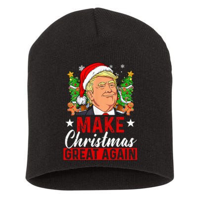 Make Christmas Great Again Funny Trump Ugly Christmas Short Acrylic Beanie