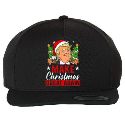 Make Christmas Great Again Funny Trump Ugly Christmas Wool Snapback Cap