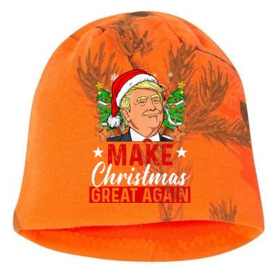 Make Christmas Great Again Funny Trump Ugly Christmas Kati - Camo Knit Beanie