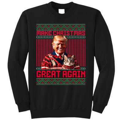 Make Christmas Great Again Xmas Funny Trump Pajamas Ugly Sweatshirt