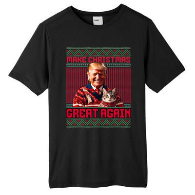 Make Christmas Great Again Xmas Funny Trump Pajamas Ugly Tall Fusion ChromaSoft Performance T-Shirt