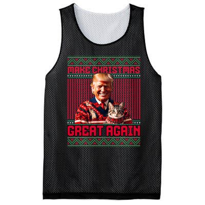 Make Christmas Great Again Xmas Funny Trump Pajamas Ugly Mesh Reversible Basketball Jersey Tank