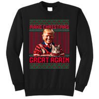 Make Christmas Great Again Xmas Funny Trump Pajamas Ugly Tall Sweatshirt