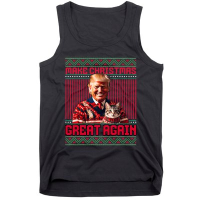 Make Christmas Great Again Xmas Funny Trump Pajamas Ugly Tank Top