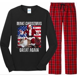 Make Christmas Great Again Trump Pajamas Ugly (16) Long Sleeve Pajama Set