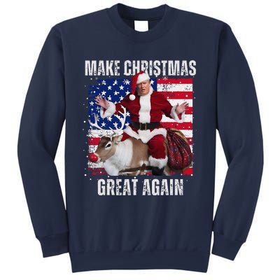 Make Christmas Great Again Trump Pajamas Ugly (16) Sweatshirt