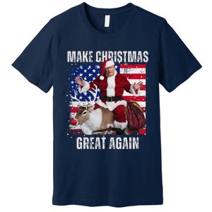 Make Christmas Great Again Trump Pajamas Ugly (16) Premium T-Shirt