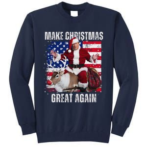 Make Christmas Great Again Trump Pajamas Ugly (16) Tall Sweatshirt