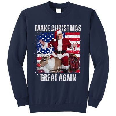 Make Christmas Great Again Trump Pajamas Ugly (16) Tall Sweatshirt