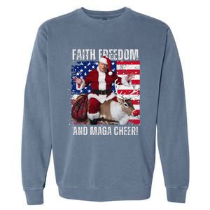 Make Christmas Great Again Trump Pajamas Ugly (7) Garment-Dyed Sweatshirt