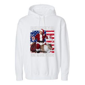 Make Christmas Great Again Trump Pajamas Ugly (7) Garment-Dyed Fleece Hoodie