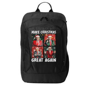 Make Christmas Great Again Funny Santa Trump 2024 Xmas City Backpack