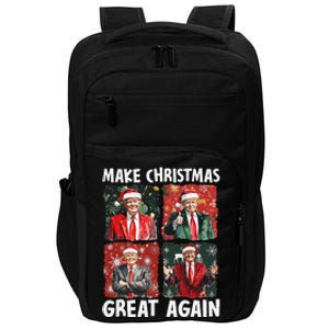 Make Christmas Great Again Funny Santa Trump 2024 Xmas Impact Tech Backpack