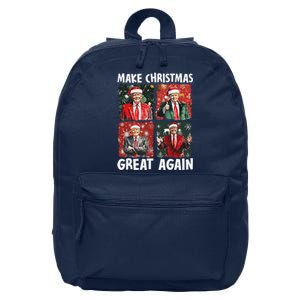 Make Christmas Great Again Funny Santa Trump 2024 Xmas 16 in Basic Backpack