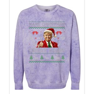 Make Christmas Great Again Ugly Sweaters Santa Trump Xmas Colorblast Crewneck Sweatshirt