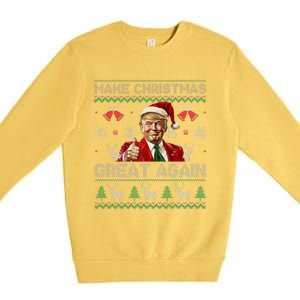 Make Christmas Great Again Ugly Sweaters Santa Trump Xmas Premium Crewneck Sweatshirt