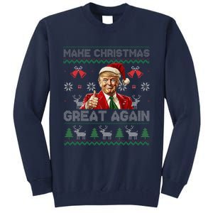 Make Christmas Great Again Ugly Sweaters Santa Trump Xmas Tall Sweatshirt