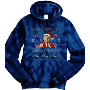 Make Christmas Great Again Ugly Sweaters Santa Trump Xmas Tie Dye Hoodie