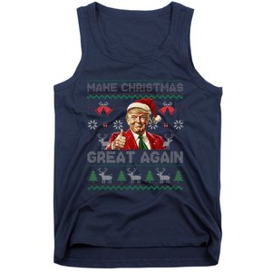 Make Christmas Great Again Ugly Sweaters Santa Trump Xmas Tank Top