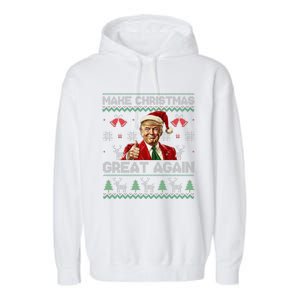 Make Christmas Great Again Ugly Sweaters Santa Trump Xmas Garment-Dyed Fleece Hoodie