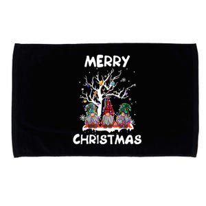 Merry Christmas Gnomes Funny Xmas Family Gift Microfiber Hand Towel