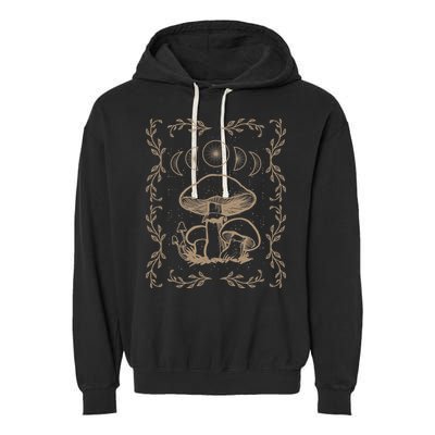 Mushroom Cottagecore Goblincore Aesthetic Fungi Garment-Dyed Fleece Hoodie