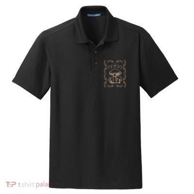 Mushroom Cottagecore Goblincore Aesthetic Fungi Dry Zone Grid Polo