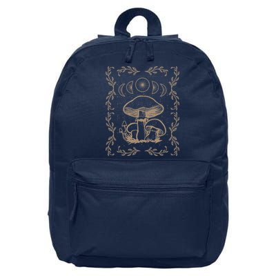 Mushroom Cottagecore Goblincore Aesthetic Fungi 16 in Basic Backpack