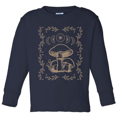 Mushroom Cottagecore Goblincore Aesthetic Fungi Toddler Long Sleeve Shirt