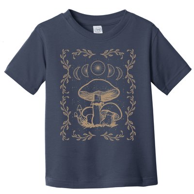 Mushroom Cottagecore Goblincore Aesthetic Fungi Toddler T-Shirt