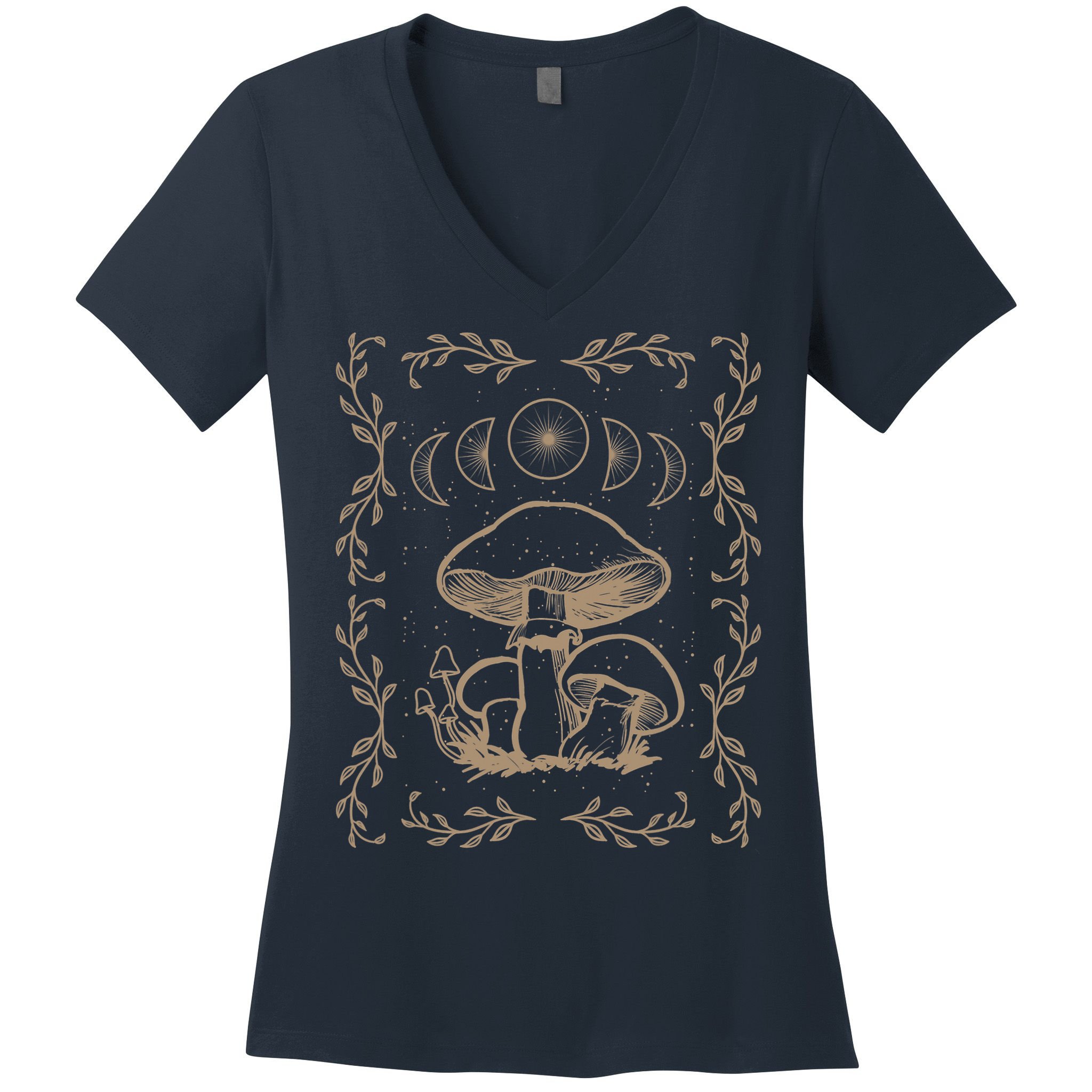 Mushroom Cottagecore Goblincore Aesthetic Fungi Women's V-Neck T-Shirt