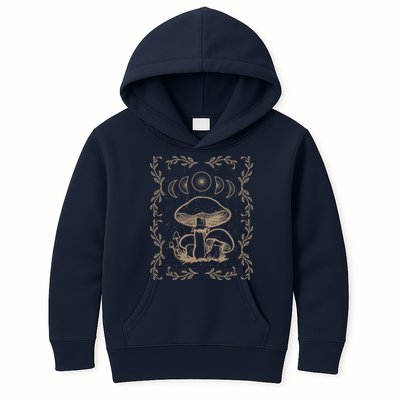 Mushroom Cottagecore Goblincore Aesthetic Fungi Kids Hoodie