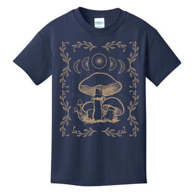 Mushroom Cottagecore Goblincore Aesthetic Fungi Kids T-Shirt