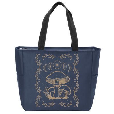 Mushroom Cottagecore Goblincore Aesthetic Fungi Zip Tote Bag