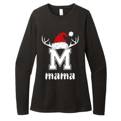 Mama Christmas Gift Mama Xmas Santa Matching Group Gift Womens CVC Long Sleeve Shirt