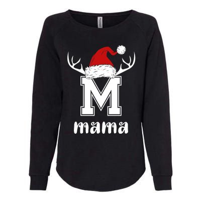 Mama Christmas Gift Mama Xmas Santa Matching Group Gift Womens California Wash Sweatshirt