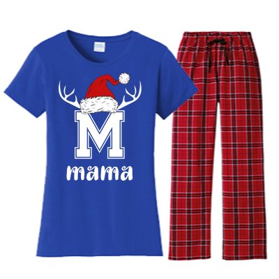 Mama Christmas Gift Mama Xmas Santa Matching Group Gift Women's Flannel Pajama Set